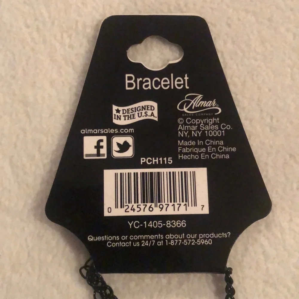 Halloween Black Silver Spider and Web Bracelet